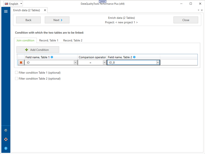 Enrich data (2 Tables)